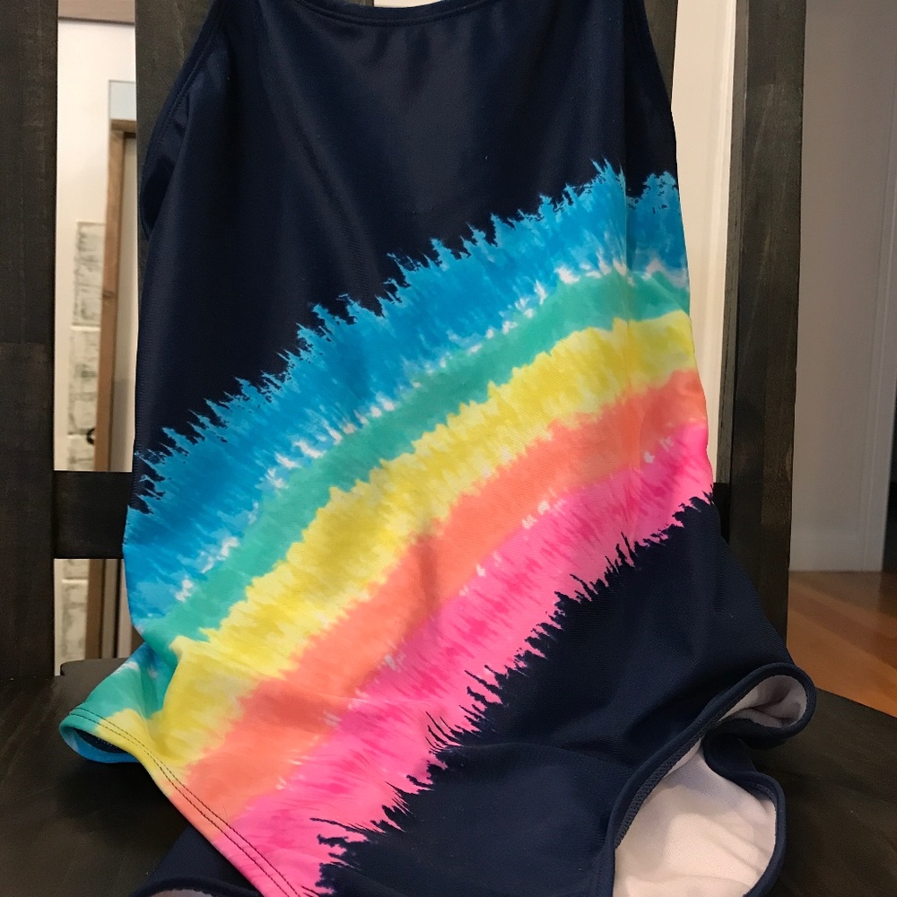 So girls one piece bathing suit. Size 14